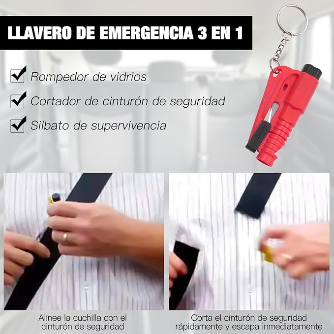 Llavero de Emergencia 3 en 1