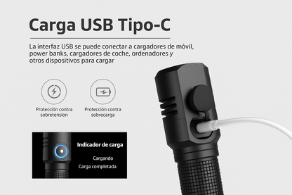 Linterna de Emergencia Xhp50 LED - Zoom